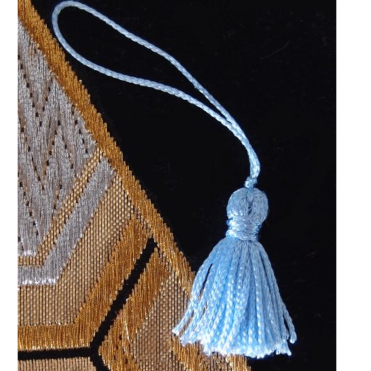 2 Inch Light Blue Tassels 12 Pack Harvest Imports