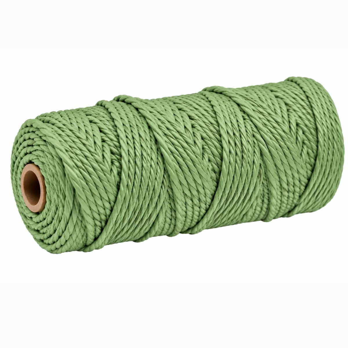 2 Pcs. 3 mm ((3/32") Dark Sea Green Twisted Cotton Macrame Rope 100 m (109 yd) Per Spool 280-