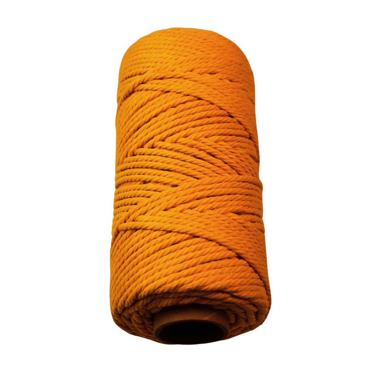 2 Pcs. 4 mm (5/32") Dark Orange Twisted Cotton Macrame Rope 100 m (109 yd) Per Spool.