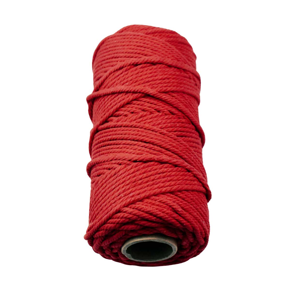 2 Pcs. 4 mm (5/32") Fire Brick Twisted Cotton Macrame Rope 100 m (109 yd) Per Spool.