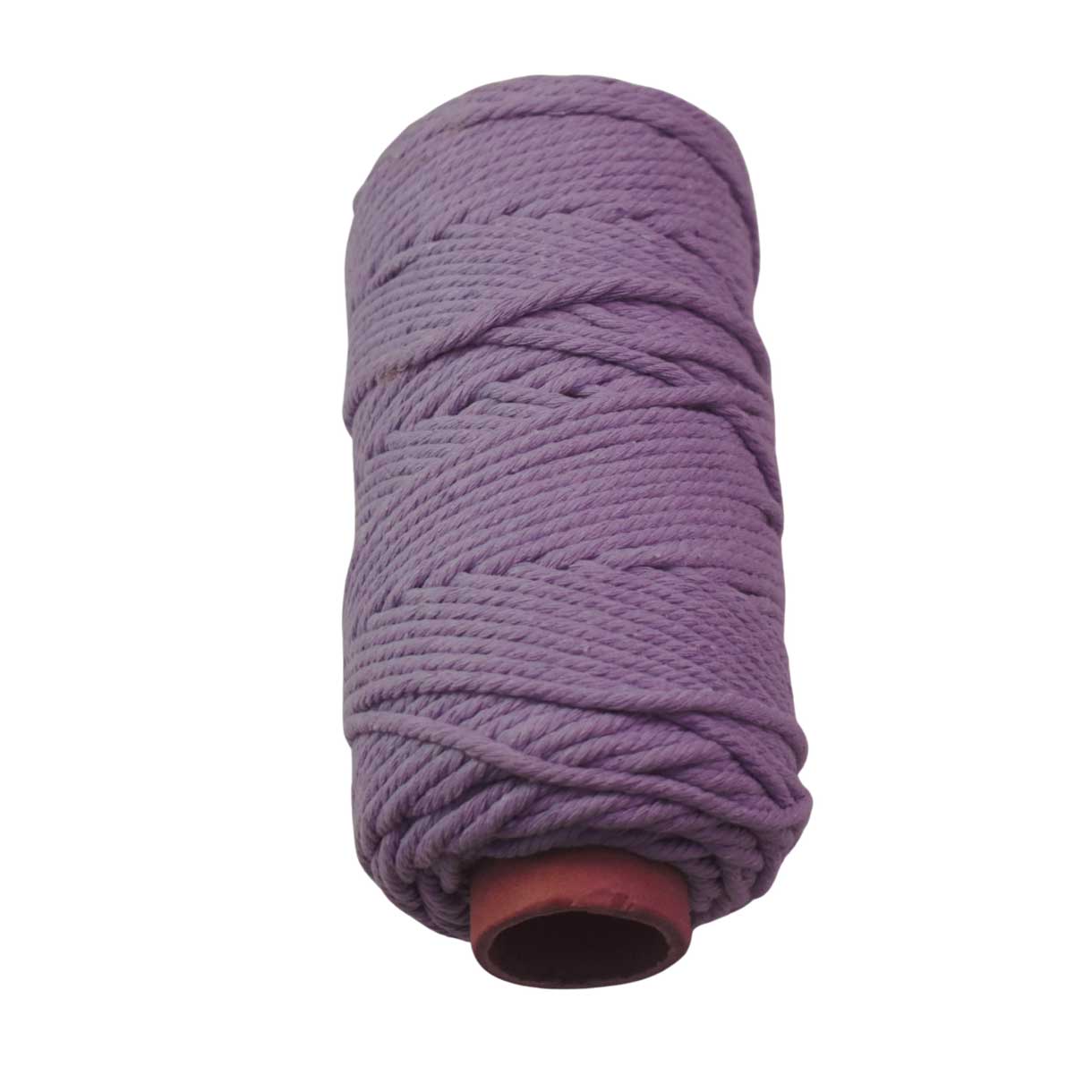 2 Pcs. 4 mm (5/32") Lilac Twisted Cotton Macrame Rope 100 m (109 yd) Per Spool.