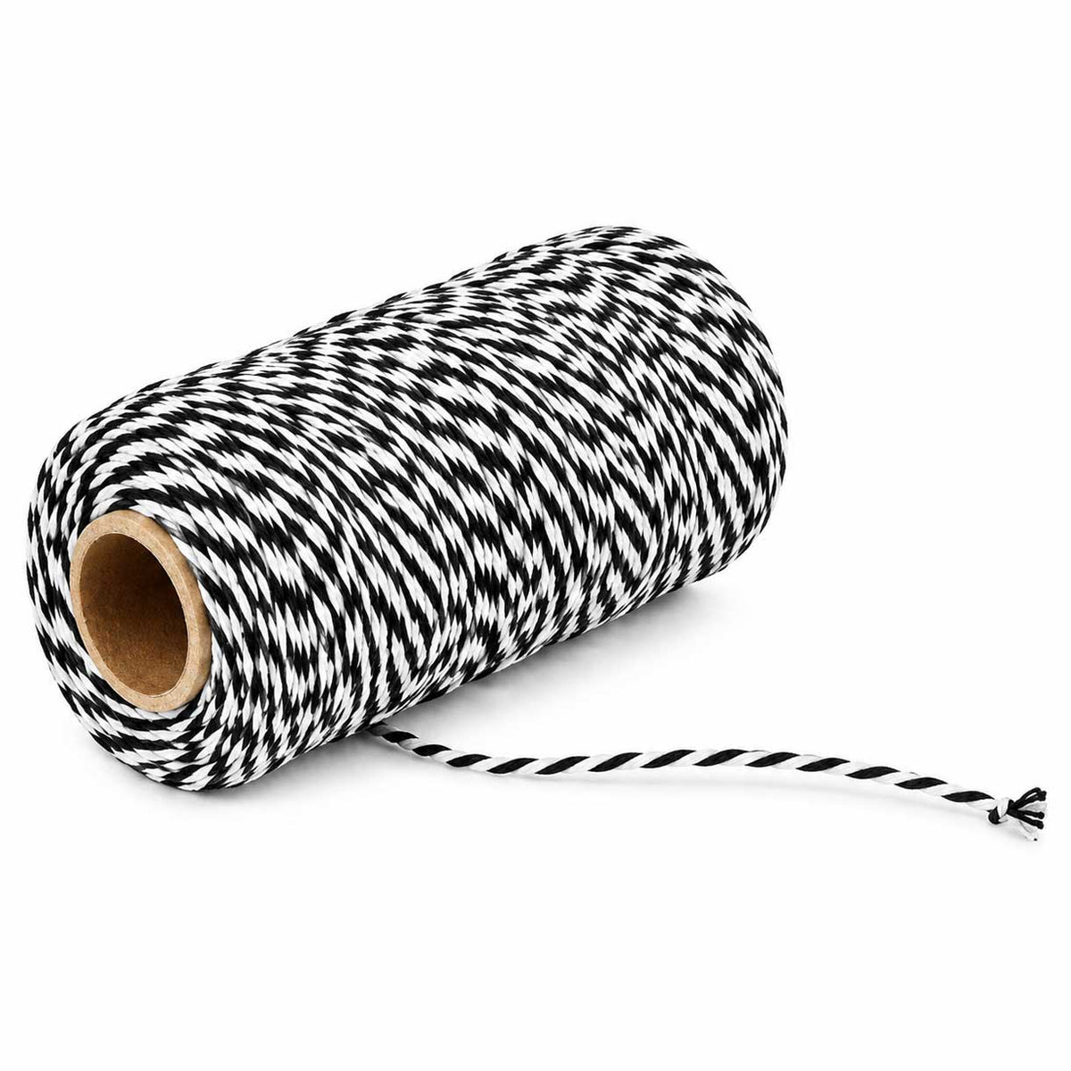 2 mm (5/64") Back/White Cotton Macrame Cord 100 m (109.3 yd) 280-