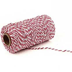 2 mm (5/64") Dark Pink/White Cotton Macrame Cord 100 m (109.3 yd) 280-