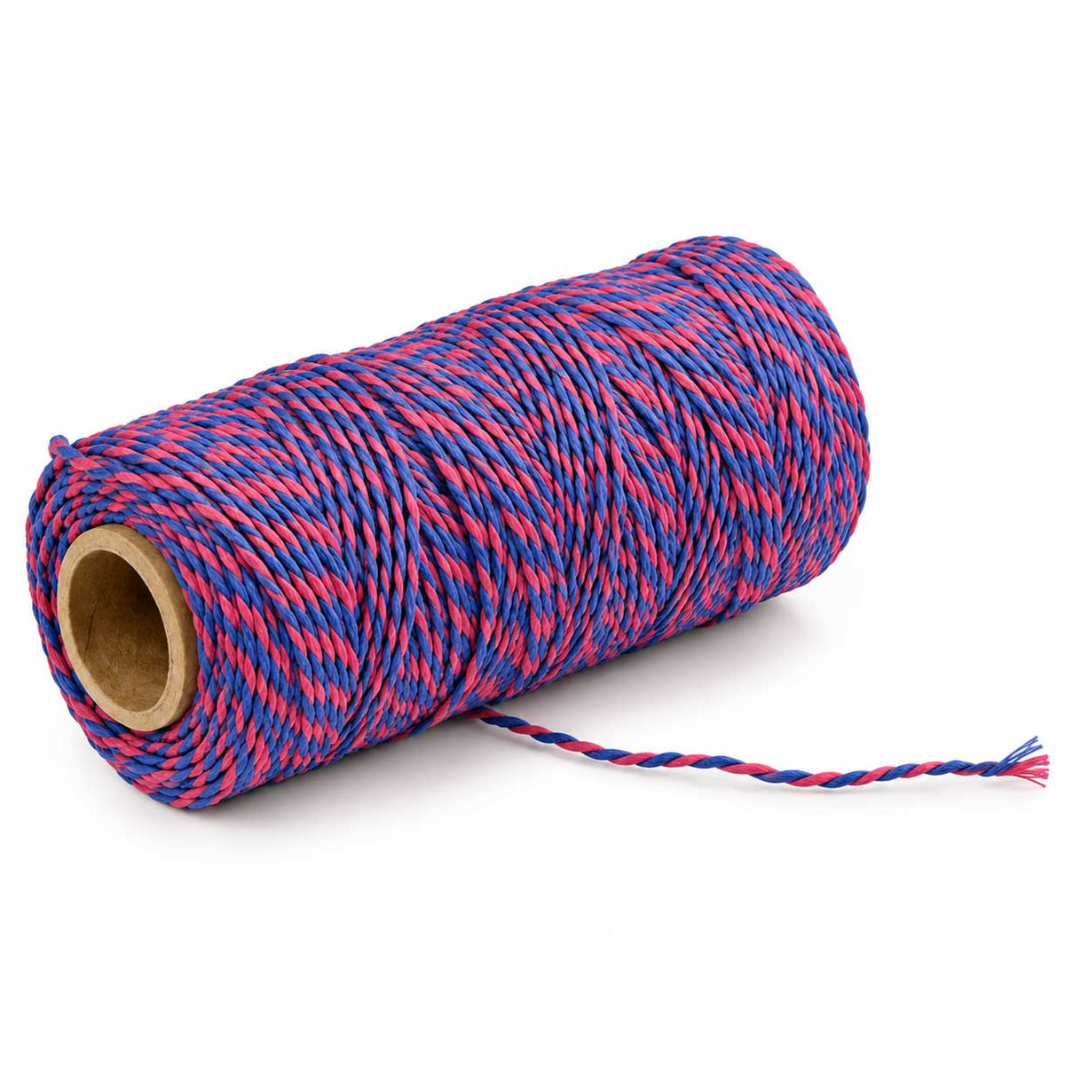 2 mm (5/64") Deep Pink/Blue Cotton Macrame Cord 100 m (109.3 yd) 280-