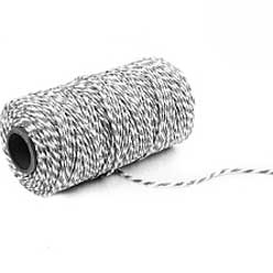 2 mm (5/64") Silver/White Cotton Macrame Cord 100 m (109.3 yd) 280-