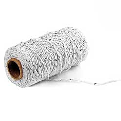 2 mm (5/64") White Smoke Cotton Macrame Cord 100 m (109.3 yd) 280-