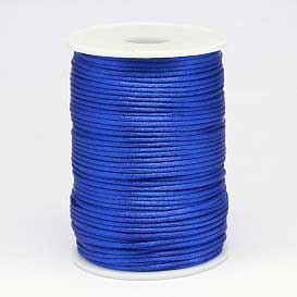 2 mm Blue Polyester Rattail Satin Cord/Thread 100 yd (91.5 m) 280-