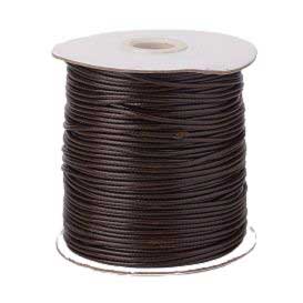2 mm Chocolate Round Waxed Polyester Cord/Thread 90 yd (82 m) 280-