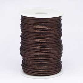 2 mm Coconut Brown Polyester Rattail Satin Cord/Thread 100 yd (91.5 m) 280-