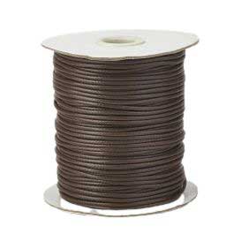 2 mm Dark Saddle Brown Round Waxed Polyester Cord/Thread 90 yd (82 m) 280-