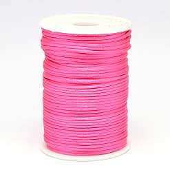 2 mm Deep Pink Polyester Rattail Satin Cord/Thread 100 yd (91.5 m) 280-