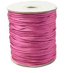 2 mm Fuchsia Nylon Rattail Satin Cord/Thread 100 yd (91.5 m) 280-