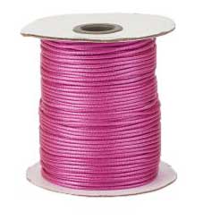 2 mm Fuchsia Round Waxed Polyester Cord/Thread 90 yd (82 m) 280-