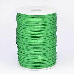 2 mm Green Polyester Rattail Satin Cord/Thread 100 yd (91.5 m) 280-
