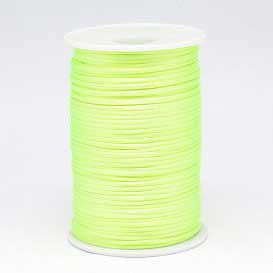 2 mm Green Yellow Polyester Rattail Satin Cord/Thread 100 yd (91.5 m) 280-