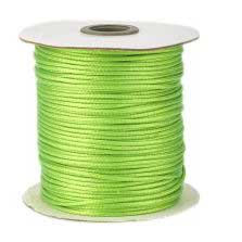 2 mm Lawn Green Round Waxed Polyester Cord/Thread 90 yd (82 m) 280-
