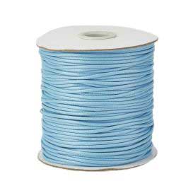 2 mm Light Sky Blue Round Waxed Polyester Cord/Thread 90 yd (82 m) 280-
