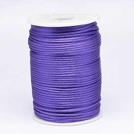 2 mm Medium Purple Polyester Rattail Satin Cord/Thread 100 yd (91.5 m) 280-