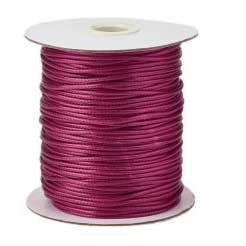 2 mm Medium Violet Red Round Waxed Polyester Cord/Thread 90 yd (82 m) 280-