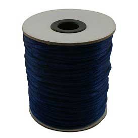 2 mm Midnight Blue Nylon Rattail Satin Cord/Thread 100 yd (91.5 m) 280-