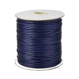 2 mm Midnight Blue Round Waxed Polyester Cord/Thread 90 yd (82 m) 280-