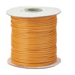 2 mm Orange Round Waxed Polyester Cord/Thread 90 yd (82 m) 280-