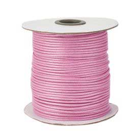 2 mm Pearl Pink Round Waxed Polyester Cord/Thread 90 yd (82 m) 280-