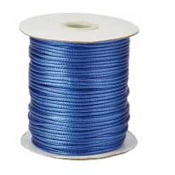 2 mm Royal Blue Round Waxed Polyester Cord/Thread 90 yd (82 m) 280-