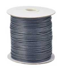 2 mm Slate Gray Round Waxed Polyester Cord/Thread 90 yd (82 m) 280-