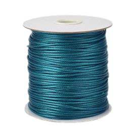 2 mm Teal Round Waxed Polyester Cord/Thread 90 yd (82 m) 280-