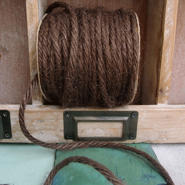 3.5 mm (9/64") Brown Jute Rope Twine 22.75 m (75 ft) Harvest Imports