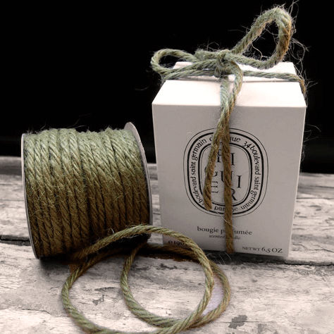3.5 mm (9/64") Moss Jute Rope Twine 22.75 m (75 ft) Harvest Imports