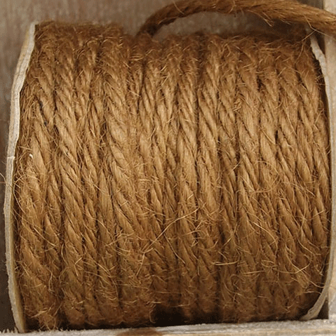3.5 mm (9/64") Sable (Light Brown) Jute Rope Twine 22.75 m (75 ft) Harvest Imports