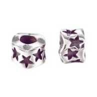 304 Stainless Steel Antique Silver Stars Bead/Charm (2 Pack) 280-