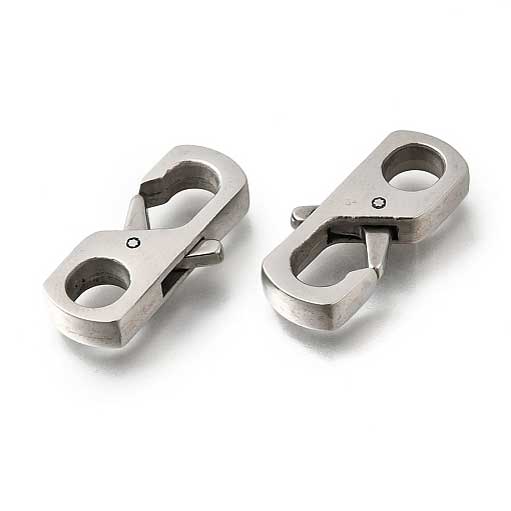 304 Stainless Steel Lobster Claw Clasps 26x12.5x4 mm Hole: 5x5.5 mm (2 Pack) 280-