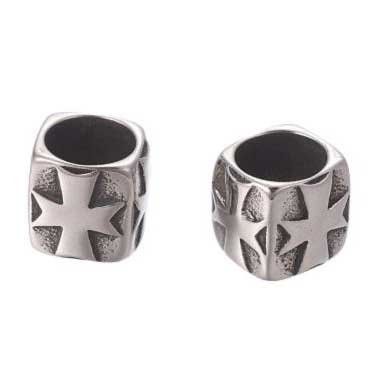 304 Stainless Steel Maltese Cross Bead (2 pack)