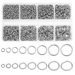 304 Stainless Steel Open Jump Rings Variety Pack 1 Box Aprox 2240 Pcs 280-