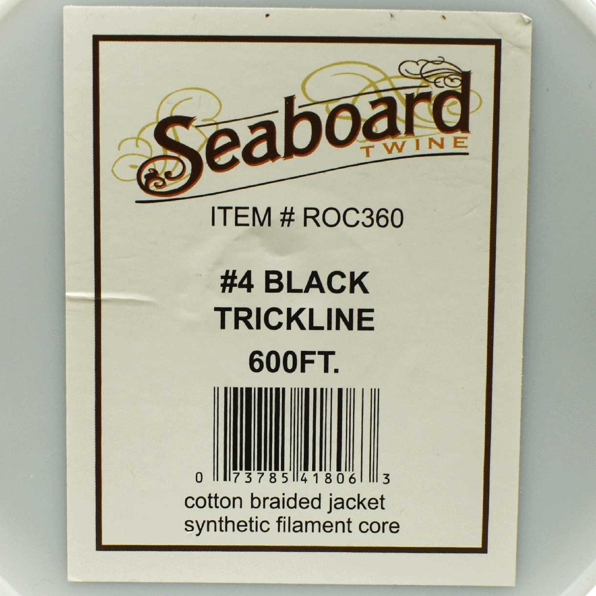 3.2 mm (1/8") Black Poly/Cotton Trickline Spool 182 m (600 ft) Webstarurantstore