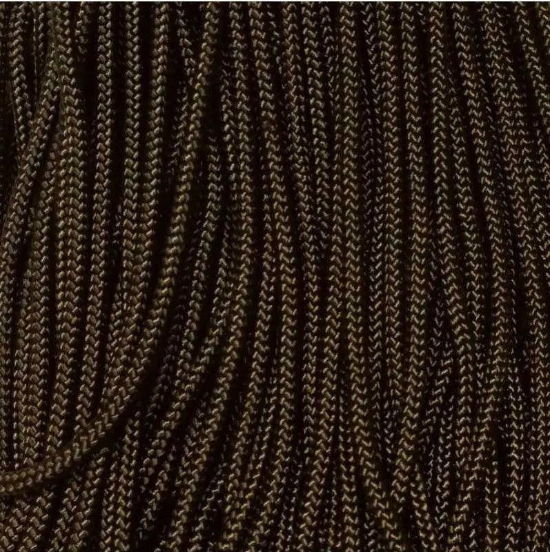 3.0 mm (1/8”) 325-3 Paracord Acid Dark Brown Made in the USA Nylon/Nylon (100 ft) El Wood Braiding Co