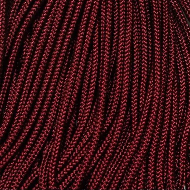 3.0 mm (1/8”) 325-3 Paracord Burgundy Made in the USA Nylon/Nylon (100 ft) El Wood Braiding Co