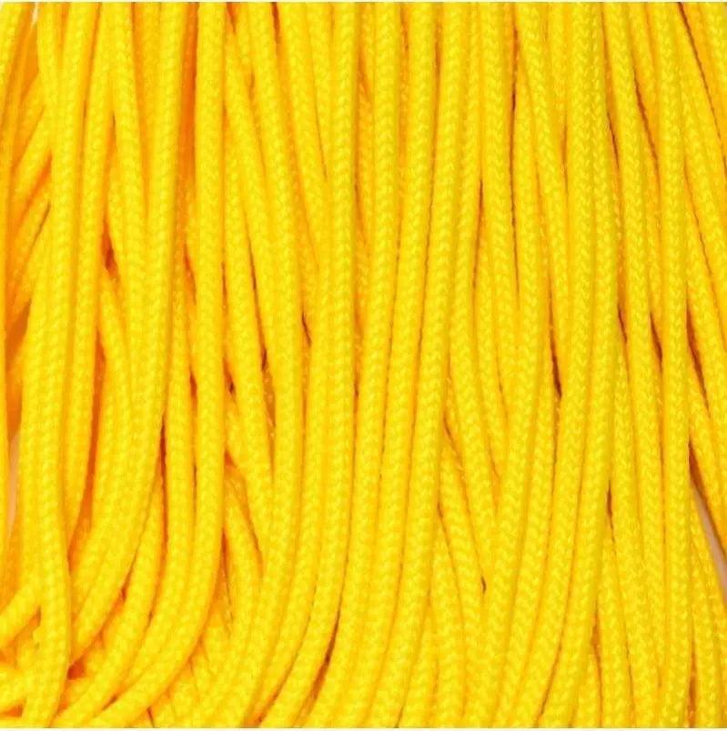 3.0 mm (1/8”) 325-3 Paracord Canary Yellow Made in the USA Nylon/Nylon (100 ft) El Wood Braiding Co