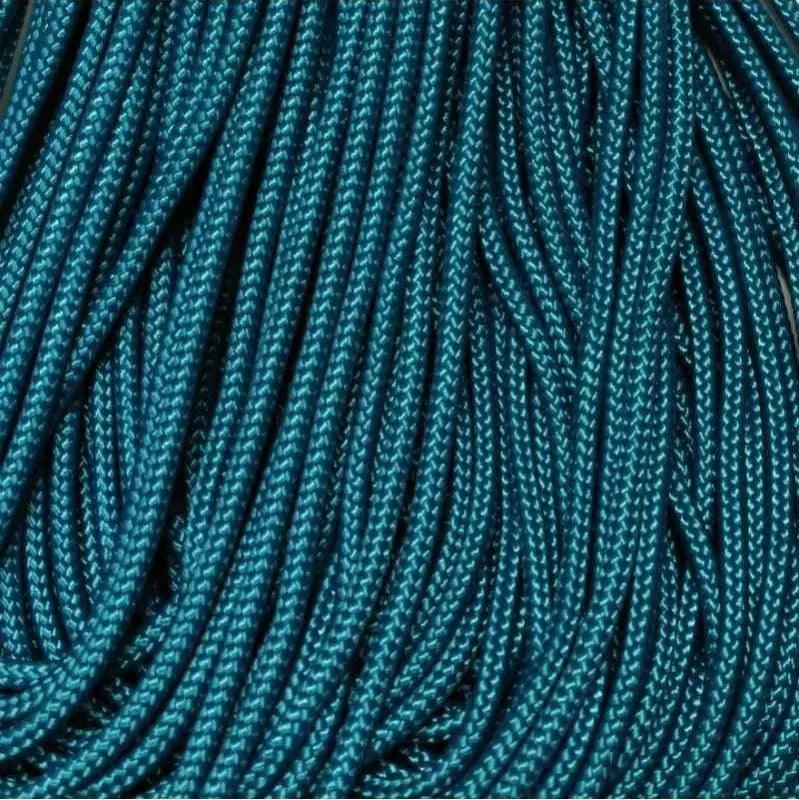 3.0 mm (1/8”) 325-3 Paracord Caribbean Blue Made in the USA Nylon/Nylon (100 ft) El Wood Braiding Co