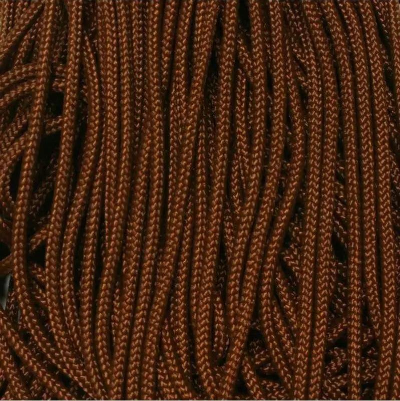 3.0 mm (1/8”) 325-3 Paracord Chocolate Brown Made in the USA Nylon/Nylon (100 ft) El Wood Braiding Co