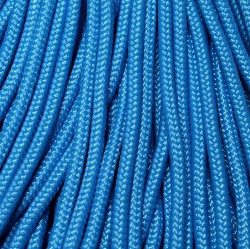 3.0 mm (1/8”) 325-3 Paracord Colonial Blue Made in the USA Nylon/Nylon (100 ft) El Wood Braiding Co