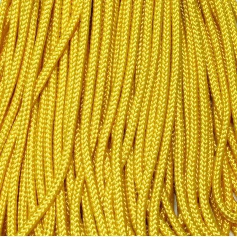 3.0 mm (1/8”) 325-3 Paracord FS Yellow Made in the USA Nylon/Nylon (100 ft) El Wood Braiding Co