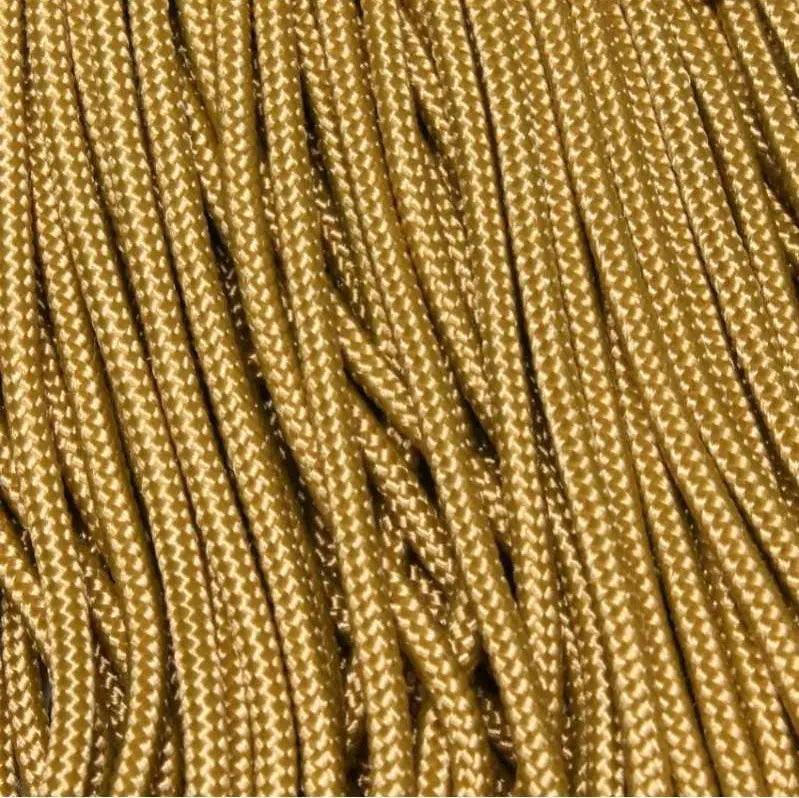 3.0 mm (1/8”) 325-3 Paracord Gold Made in the USA Nylon/Nylon (100 ft) El Wood Braiding Co
