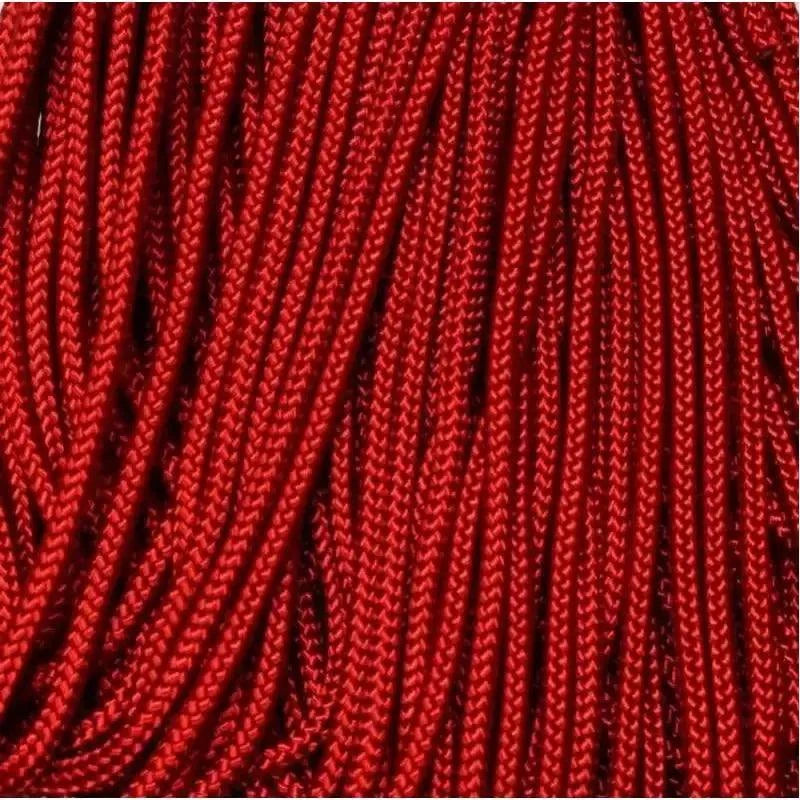3.0 mm (1/8”) 325-3 Paracord Imperial Red Made in the USA Nylon/Nylon (100 ft) El Wood Braiding Co
