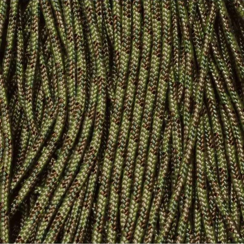 3.0 mm (1/8”) 325-3 Paracord Multicam/Multi Camo Made in the USA Nylon/Nylon (100 ft) El Wood Braiding Co