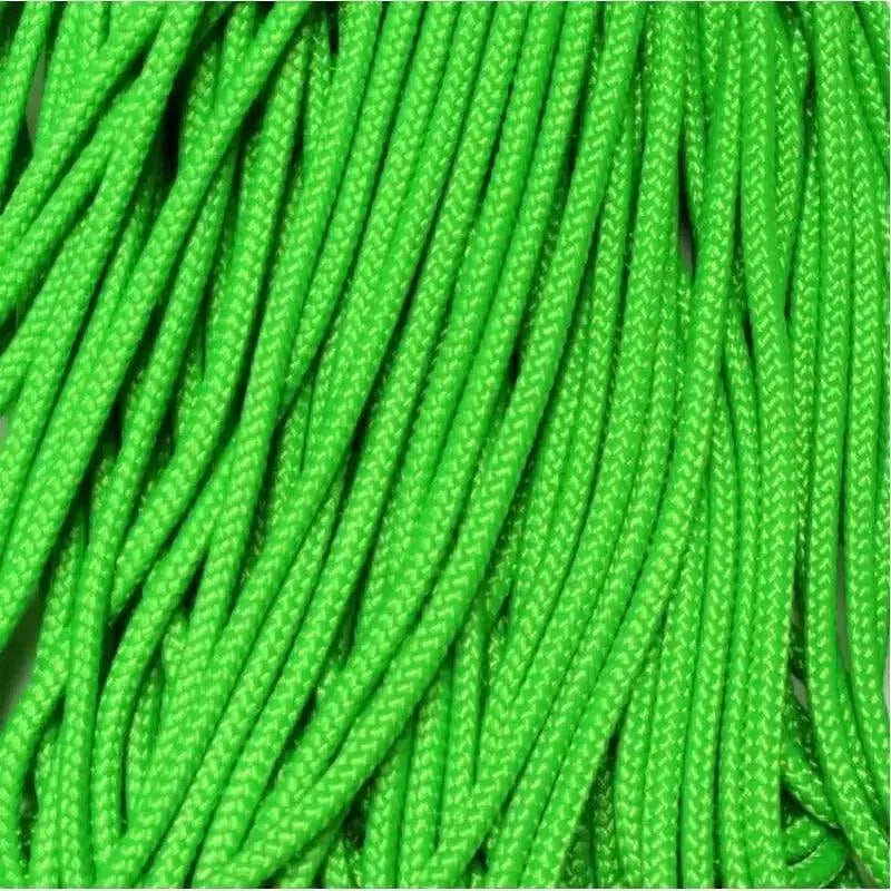 3.0 mm (1/8”) 325-3 Paracord Neon Green Made in the USA Nylon/Nylon (100 ft) El Wood Braiding Co