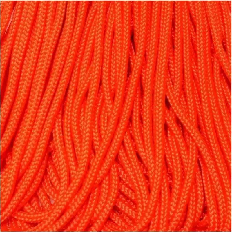 3.0 mm (1/8”) 325-3 Paracord Neon Orange Made in the USA Nylon/Nylon (100 ft) El Wood Braiding Co